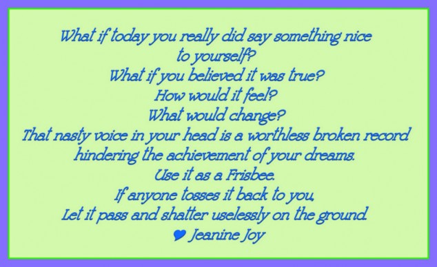 Negative voices in your head